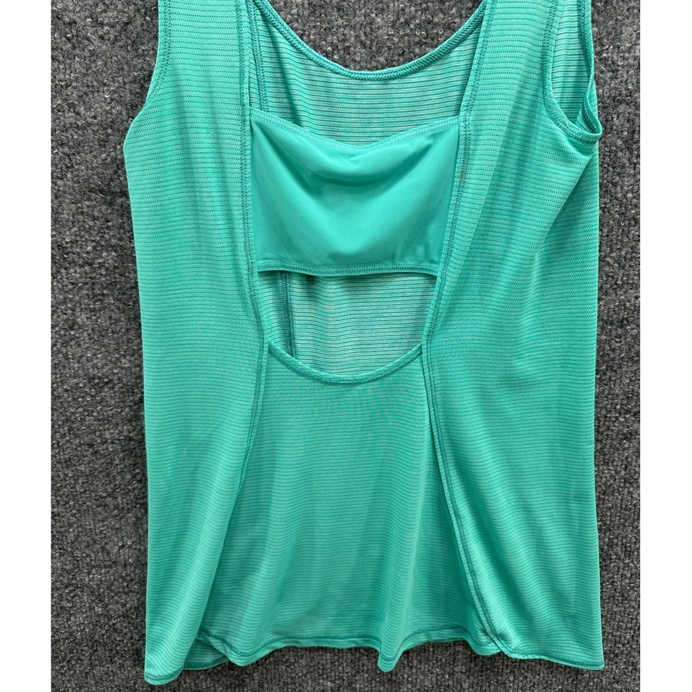 Lululemon Run Righteous Tank Teal Green Cutout Back Activewear Tank Top Women, S - Picture 7 of 9